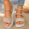 Woven Wedge Sandals